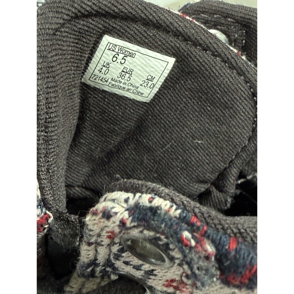 Vans Fair Isle Knit High Top Women's 6.5 Rubber Zip Back Sneakers Shoes EUC - Picture 7 of 10
